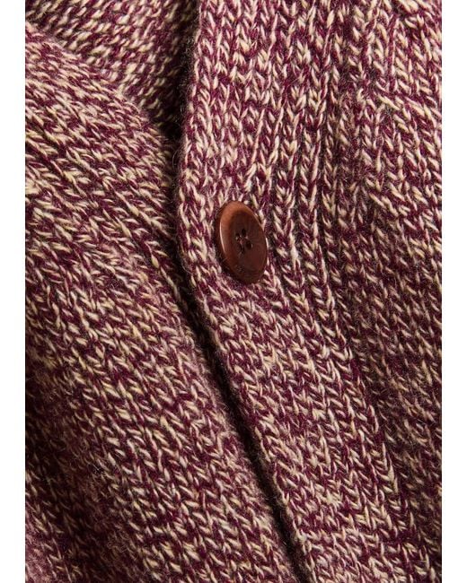 The Elder Statesman Red Oak Marl Cashmere Cardigan