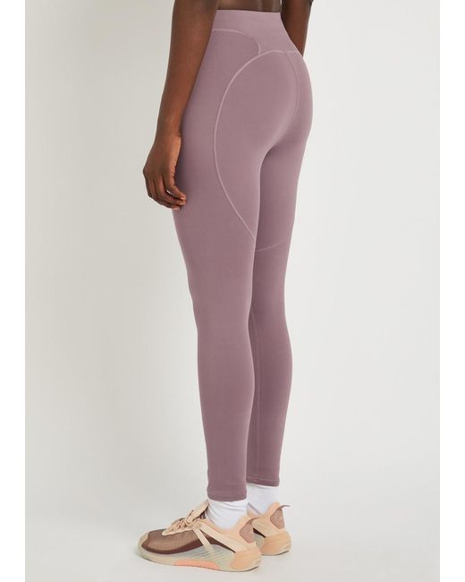Stella McCartney Purple Adidas X 7/8 Stretch-Jersey Cropped Leggings