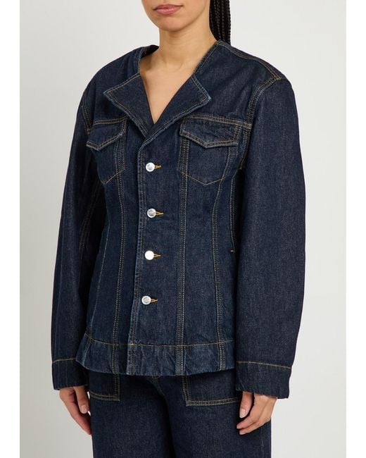 Ganni Blue Panelled Jacket