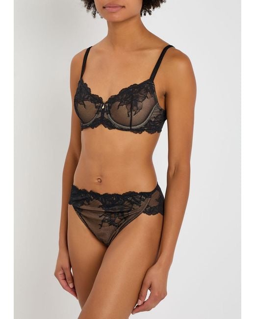 Wacoal Black Vivid Attraction Tulle Underwired Bra