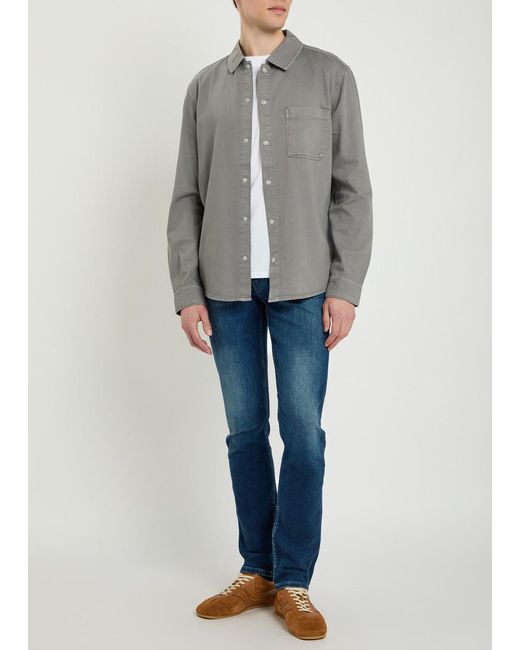 PAIGE Gray Cotton-Blend Shirt for men