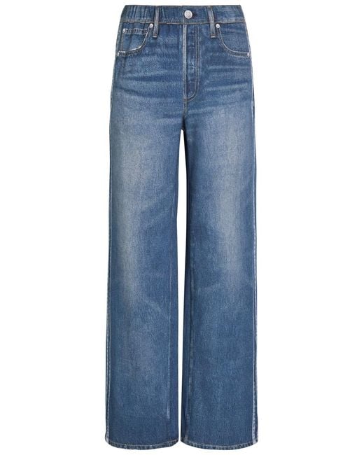 Rag & Bone Blue Denim Print Terry Sweatpants