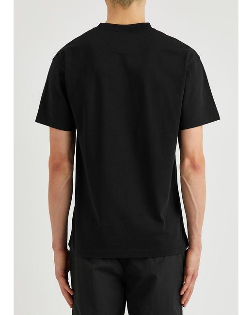 Soulland Black Kai Printed Cotton T-Shirt for men