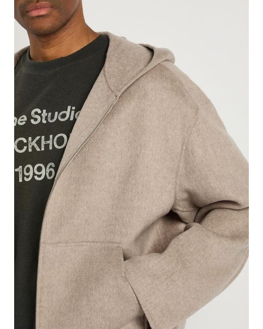 Acne Gray Doveria Hooded Wool And Cashmere-Blend Jumper for men