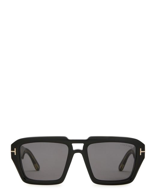 Tom Ford Black Icon Aviator-Style Sunglasses for men