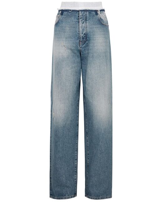 DARKPARK Blue Claire Layered Wide-leg Jeans