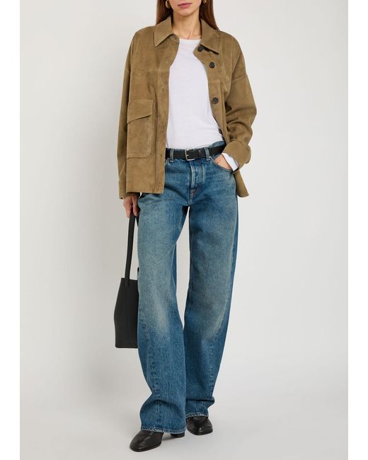Arma Natural Kaylee Panelled Suede Overshirt