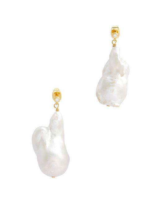 Anni Lu White Upcycled Baroque Earring