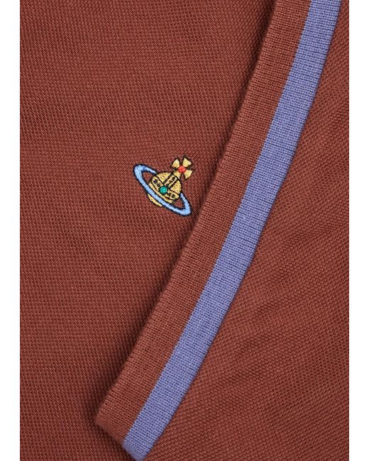 Vivienne Westwood Red Logo-embroide Piqué Cotton Polo Shirt for men