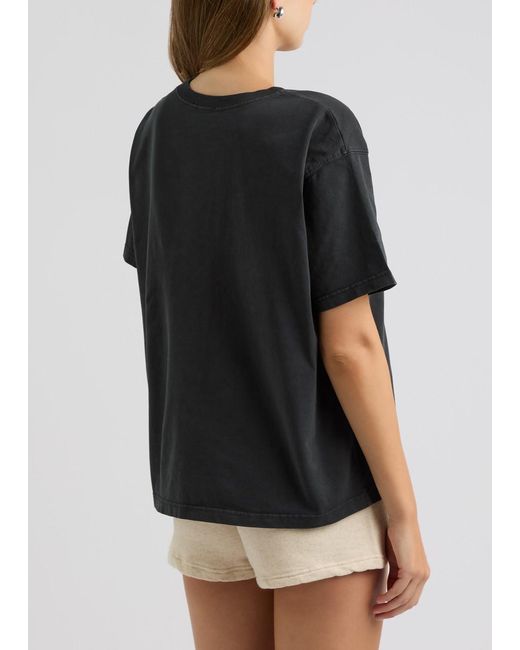 American Vintage Black Fizvalley Cotton T-Shirt
