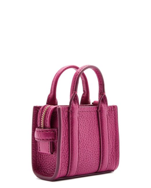 Marc Jacobs Purple The Tote Nano Leather Bag Charm