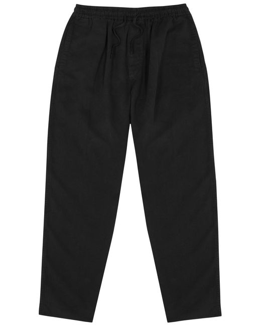 YMC Black Earth Alva Tapered Twill Trousers for men