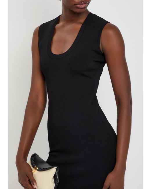 Stella McCartney Black Close-Knit Maxi Dress