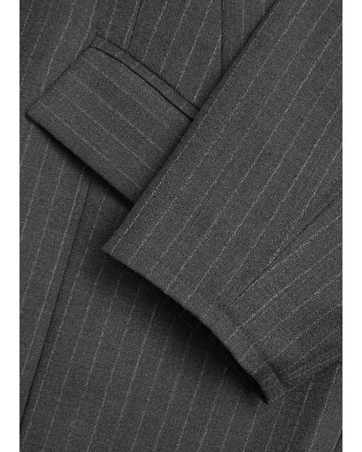 GAUGE81 Gray Jalu Pinstriped Wool Coat