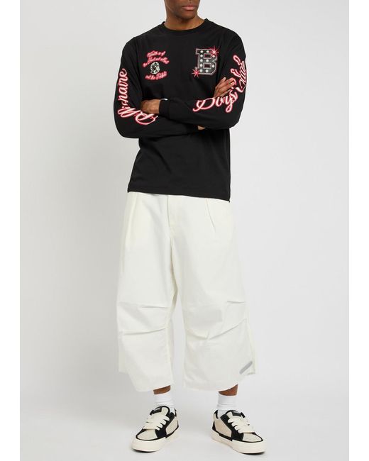 BBCICECREAM Black Graphic-Printed Cotton Top for men