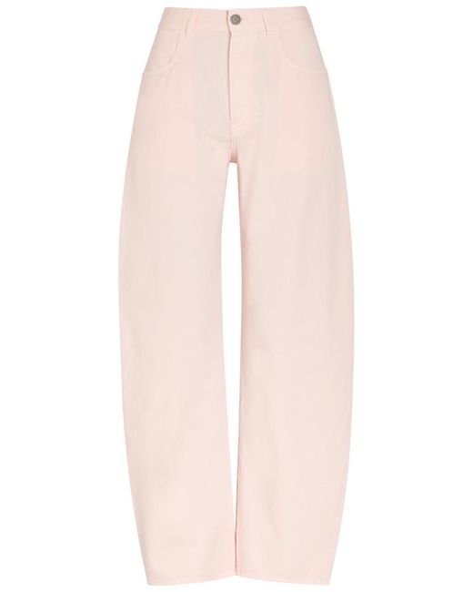 Alaïa Pink Barrel-Leg Jeans