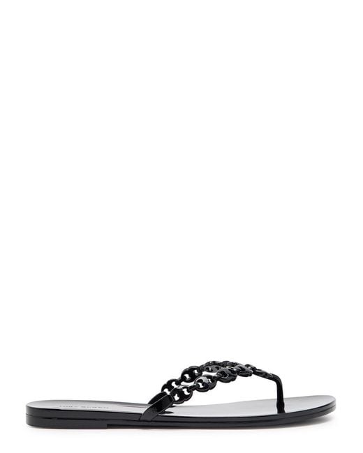 Tory Burch Black Gemini Jelly Sandals