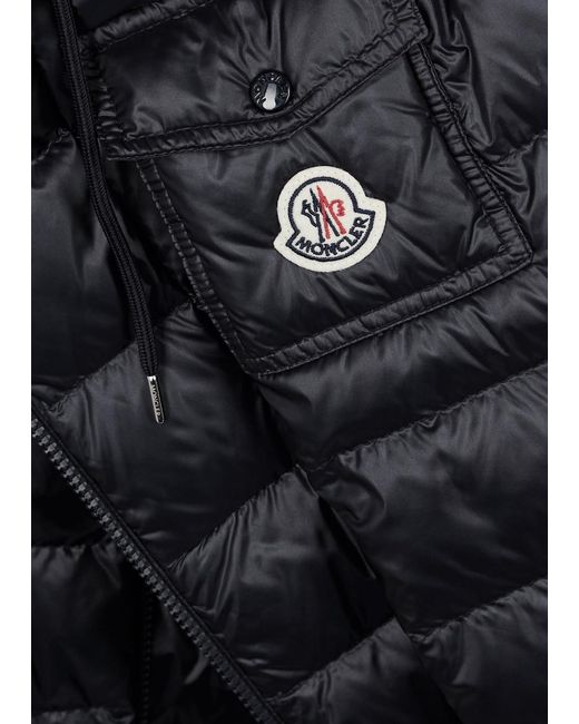 Moncler Blue Amintore Quilted Shell Coat