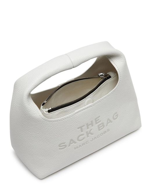 Marc Jacobs Gray The Sack Mini Leather Top Handle Bag