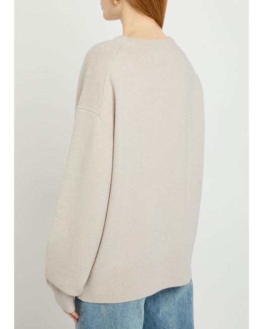 Extreme Cashmere White N°431 Mike Cashmere-Blend Jumper