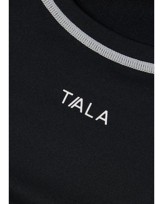 Tala Black Ultralite Active Logo Stretch-Jersey T-Shirt