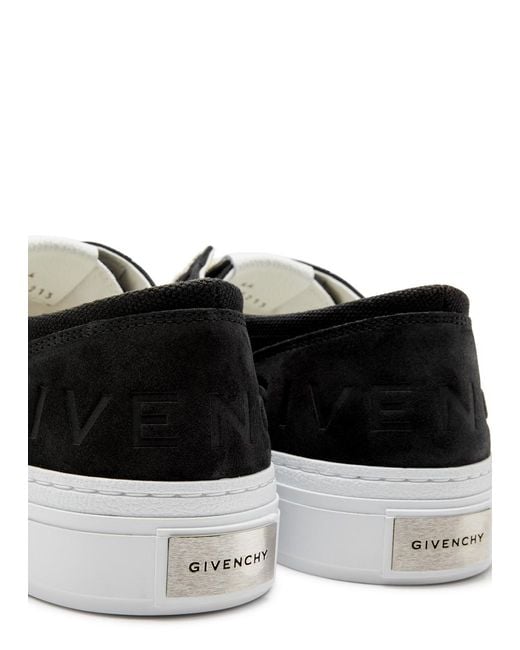 Givenchy Black City Panelled Canvas Sneakers for men