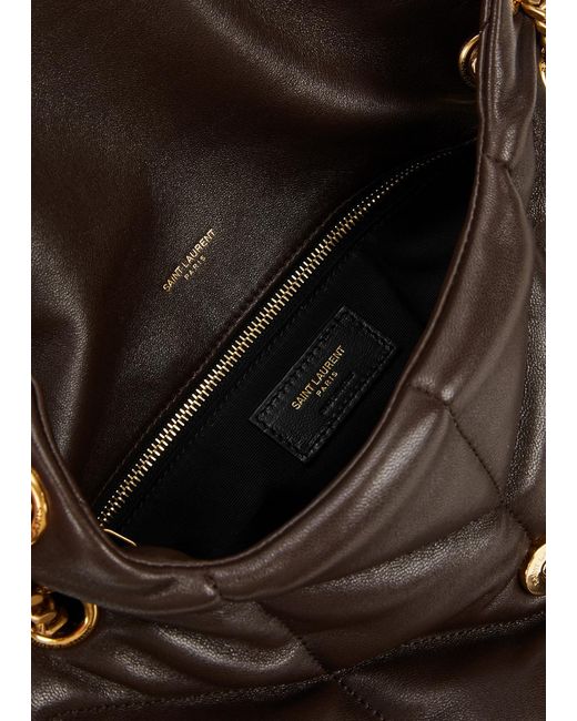 Saint Laurent Black Lou Puffer Small Leather Shoulder Bag, Shoulder Bag