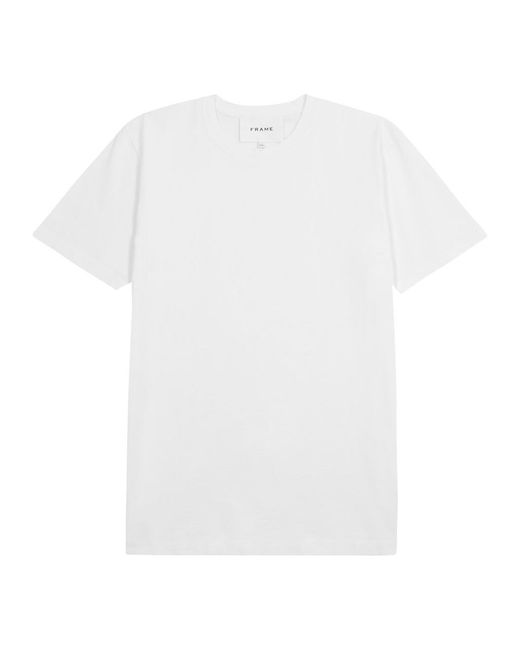 FRAME White Cotton T-shirt for men