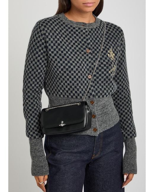 Vivienne Westwood Black Orb Faux Leather Cross-Body Bag