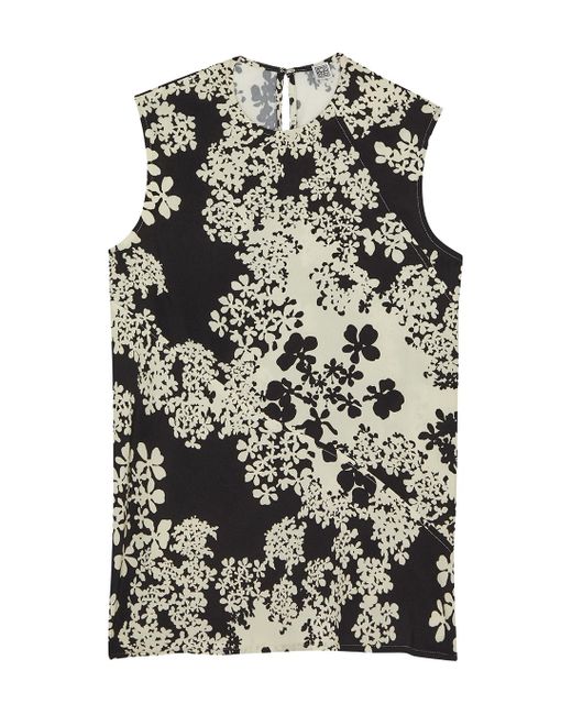 Totême Twisted Floralprint Top in Gray Lyst
