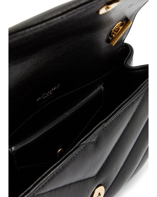 Saint Laurent Black Loulou Mini Quilted Leather Shoulder Bag