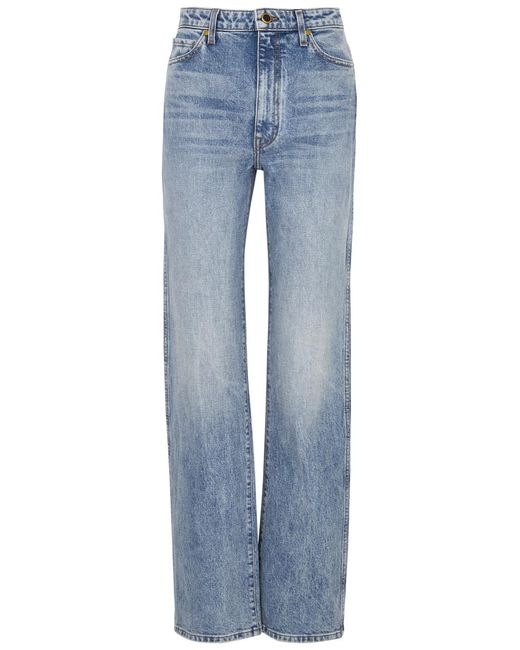 Khaite Blue Danielle Slim-leg Jeans