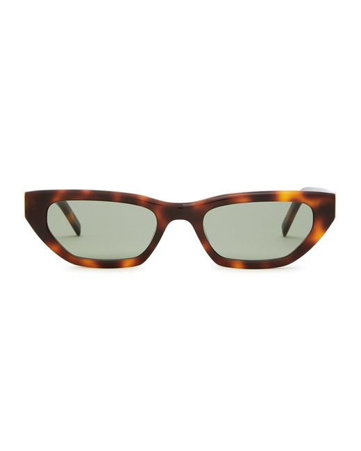 Saint Laurent Multicolor Slm126 Narrow Cat-eye Sunglasses