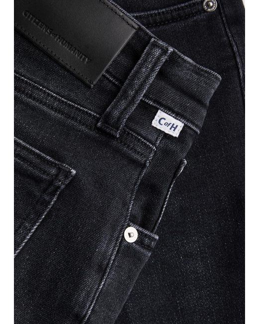 Citizens of Humanity Blue Palma Cropped Straight-Leg Jeans