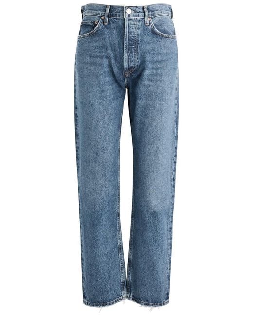 Agolde Blue 90S Pinch Waist Straight-Leg Jeans