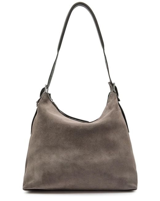 Lemaire Brown Belted Suede Hobo Bag
