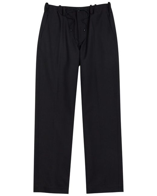 Dries Van Noten Blue Penny Wool Trousers for men