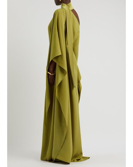 ‎Taller Marmo Green Taylor Belted Kaftan Maxi Dress