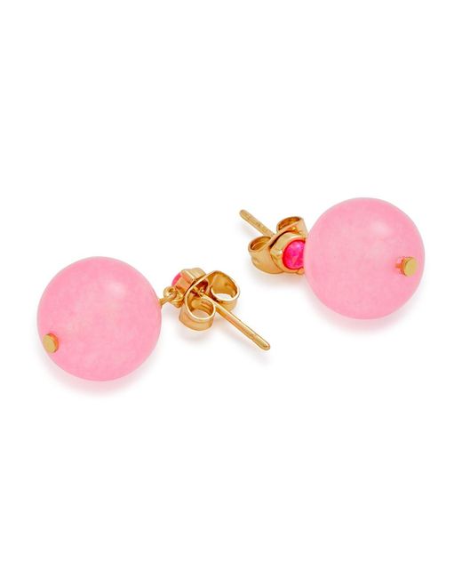 Anni Lu Pink Bubbles 18kt Gold-plated Drop Earrings