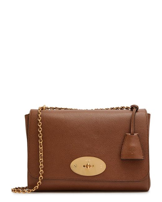 Mulberry Brown Lily Medium Grained Leather Shoulder Bag