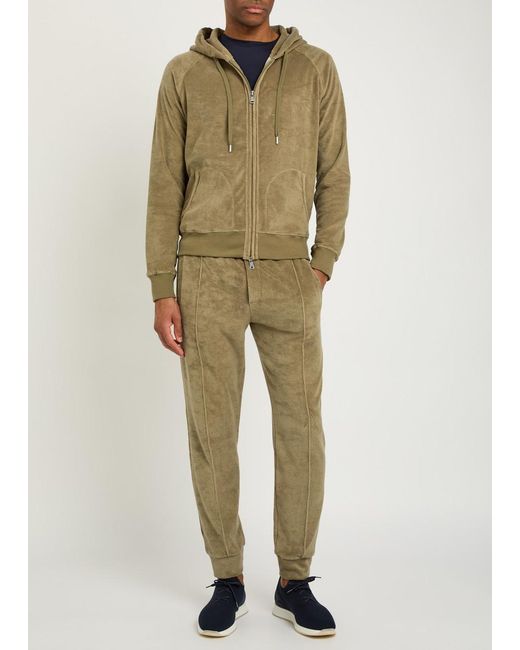 Aurélien Green Hooded Terry Jumper for men