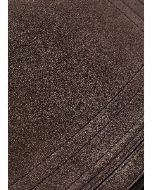 Chloé Brown Marcie Medium Suede Shoulder Bag