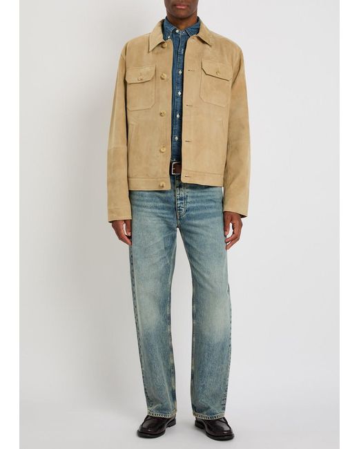 Polo Ralph Lauren Natural Pocket Suede Overshirt for men