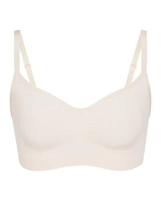 Skims White Seamless Sculpt Bralette