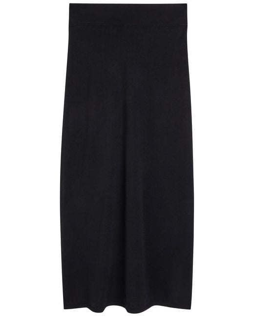 Totême Black Fine-Knit Maxi Skirt