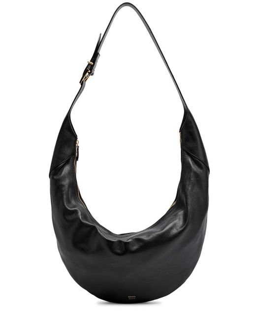 Khaite Black August Leather Shoulder Bag