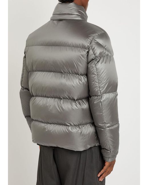 Moncler Gray Couyere Quilted Hooded Shell Jacket for men