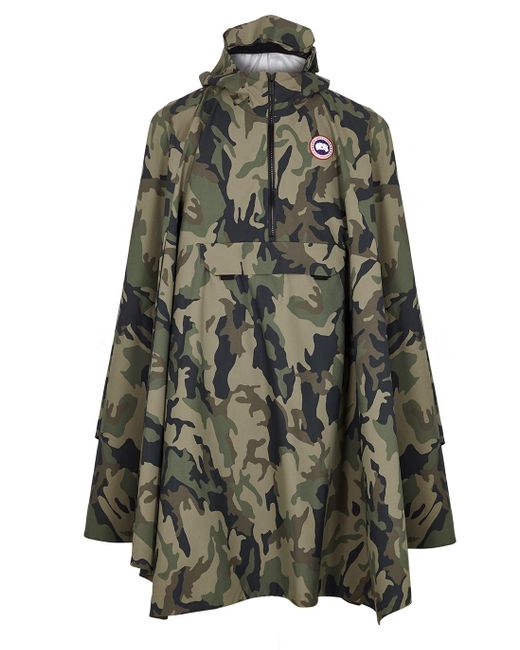 Canada Goose Gray Field Camouflage Shell Poncho for men
