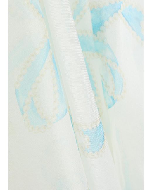 Skims White Lace Silk Babydoll Dress