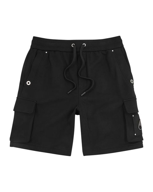 Moose Knuckles Black Hartsfield Cotton Cargo Shorts for men